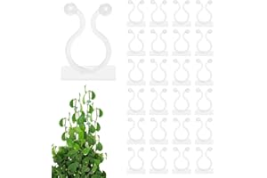 VAEIORP 25 Pcs Clips para Plantas de Jardín Clips de Soporte de Plantas Clips de Fijación de Plantas Trepadoras Sujeción de Cables Adhesivo Gancho para Escalar Vides