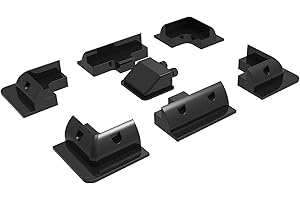 Enjoy Solar Juego de montaje de paneles solares ABS de 7 piezas en negro con ojal en el techo, ideal para autocaravanas, caravanas, campers y barcos.