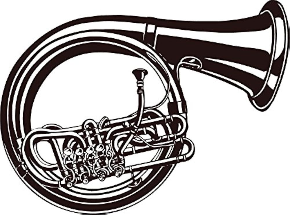 Валторна духовой музыкальный инструмент рисунок