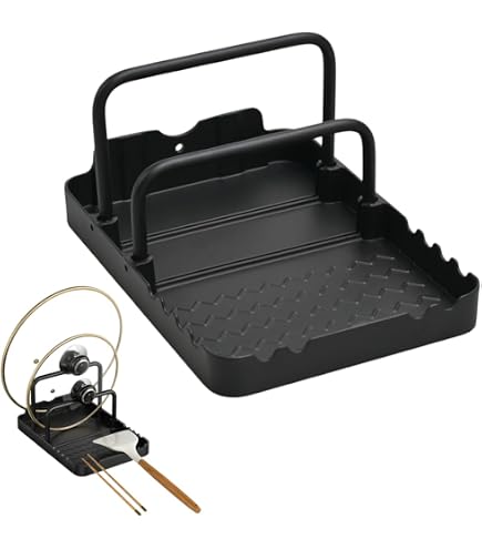 Supporto Per Coperchi E Cucchiai In Acciaio Inox 304, Organizer Da Cucina 18,3x15,2x19,8 Cm, Argento - 4