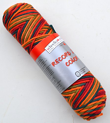 Schoeller & Stahl „Record 210 color“ Farbe 234 Häkelgarn bunte Häkelwolle Schulgarn Topflappengarn Wolle zum Häkeln - 2