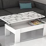 Su estructura es de color blanco y la superficie tiene una serigrafia de "Piedras"