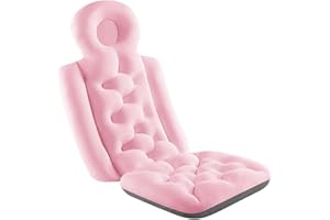 AUNAEYW Full Body Bath Pillow for Bathtub, Bath Pillows for Tub with Non-Slip Suction Cups, Full Body Mat 3D Air Mesh & Quick Drying Ergonomic Headrest Cushion