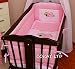 4 pcs bedding set /Duvet, Duvet Cover/Pillow to fit baby swinging crib/cradle PINK