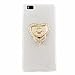 Produktbild MUTOUREN TPU Silikon Hülle für Huawei P8 Lite (2015) 5,0 Zoll Bling Glitzer Handyhülle Schutzhülle Etui Protective Case Cover Rück mit Ring Anti-Handytasche Bumper-Silber
