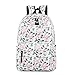 Produktbild Mode Frauen Nette Blau/Rosa Flamingo Tierdruck Schule Rucksack Für Teenager Mädchen f Rucksack Mochila White1