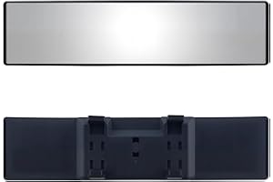 JRSHIRLEYLTD 300 x 78mm rétroviseur de voiture, insert universel de rétroviseur panoramique de voiture, miroir intérieur de voiture de protection contre l’éblouissement, bonne solution pour les angles aveugles de