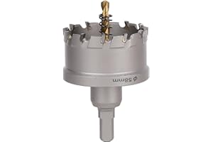 Vearter TCT - Sega a tazza da 58 mm con punta di centraggio, fresa per metallo duro, acciaio inossidabile, acciaio da costruzione, lega di alluminio, rame, ferro, plastica e fibra di vetro