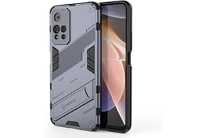SEAHAI Funda para Xiaomi Redmi Note 11 Pro+ 5G (Note 11 Pro Plus) Estuche, Carcasa de Antigolpes [Rugged Armour] Soporte Plegable Oculto Silicona TPU Bumper Anti-Caída Case - Gris