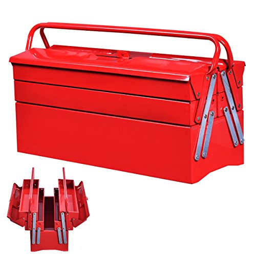 Werkzeugkasten Werkzeugkiste Werkzeugbox Werkzeugkoffer Metall rot