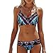 Produktbild Heiß!Badeanzug Damen Yesmile Zwei Stück Bohemien Gurt Bikini Set Bandage Sexy Blumenmuster Bademode Swimsuit Sommer Mode Gepolstert Tankini (Himmelblau, L)