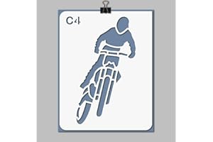 DECOPOCHOIRS Pochoir moto - Taille L feuille 283x364 mm