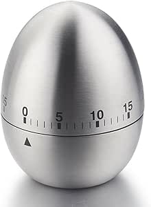 iStwahl Mechanische Eieruhr - Eiförmige Edelstahl Kurzzeitmesser mit
