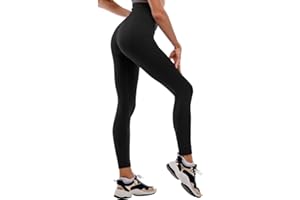 Stanpetix Leggings for Women UK - High Waisted Black Workout Leggings Tummy Control Stretchy