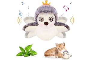 Matame Flapping Bird Cat Toy, Oiseau Volant pour Chat, Jouet Chat Interactif avec Son et Mouvement, Rechargeable USB, Oiseau Jouet Chat pour Chaton et Chat Adulte (#D)