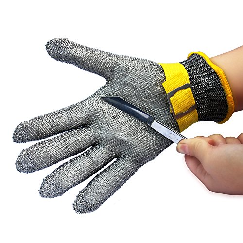 StillCool® shifashionshop sicherheit Cut Proof Schützen Handschuh aus 100% Edelstahl-Metal Mesh Butcher Handschuhe