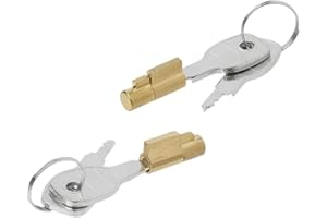 MULTIBROS Lot de 2 serrures à douille pour attelage de remorque - Serrure antivol pour attelage à boule - Avec 2 clés chacune - Convient pour Alko AK7 AK10/2, Albe EM80-350, Winterhoff WW8-150, SPP ZSK