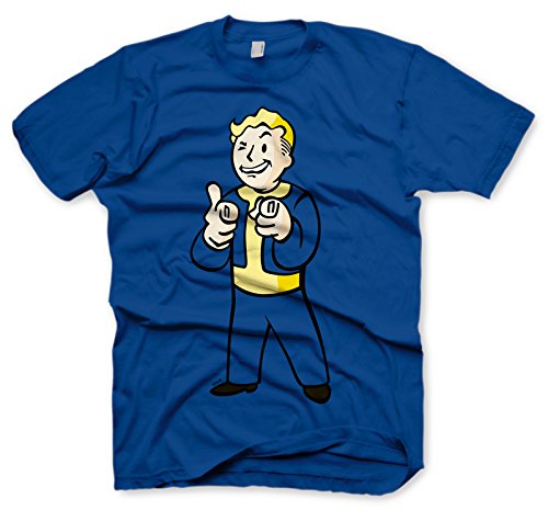 Le Vert Sacr Vault Boy Charisma - Camiseta de manga corta para hombre, color royal blue, talla Small, Azul (Blau - Königsblau), Small