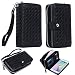 Produktbild S6 Edge case, DRUnKQUEEn TM Leather Wallet Credit Card Case Premium Skin Purse Handbag Style Detachable Removable Magnetic Shell Cover Wrist Strap for Samsung Galaxy S6 Edge G925 (NOT for S6 Edge PLUS)