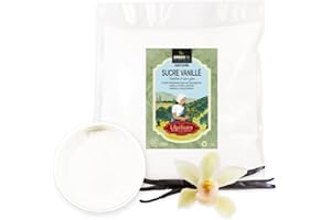 GREENVRAC Sucre vanillé en poudre (sucre glace) 1kg en vrac - Format économique - Arôme Vanille en poudre - Arôme patisserie goût vanille - Sélection Gourmet ingrédients de cuisine et patisserie