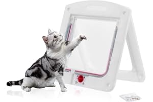 GIDWRIY Haustierklappe,Katzenklappe Hundeklappe für Kleine Hunde,KatzentüRen für Innentüren,Haustiertüre,Katzentür Haustür,Cat Door Window,Dog Door Panel für Kleine Hunde, Katzen - 22.4 x 20.3 x 3CM