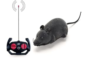 HEBUDY Giocattoli per topi telecomandati con controllo wireless, realistici topi in movimento per gatti, gattini, cani, animali domestici, regalo a raggi infrarossi, per bambini, Halloween, Natale
