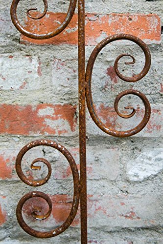 Rankzaun aus Metall Steckzaun Rost 115 x 135cm Metallzaun Rankgitter Beetzaun - 7