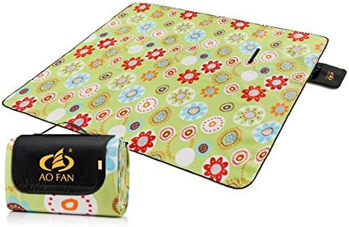 ShangYi AOFAN outdoor picnic mat moisture pad large grass mat 2X2 Mega Beach camping supplies , sunflowers 2 * 2 m