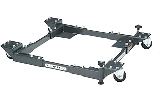 Shop Fox D2057A Adjustable Mobile Base, Small Charcoal Grey