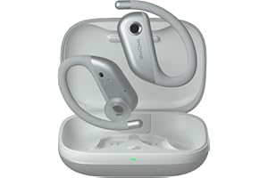 1MORE Fit Open Earbuds S50, Open-Ear True Wireless Bluetooth Headphones with Microphone, Earbuds with Earhooks for Comfortable Wearing, IPX7, Fast Charging, 38H Playtime, Bluetooth 5.3 (Sliver)