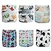 Alva Baby 6pcs Pack Fitted Pocket Cloth Diaper with 2 Inserts Each (Boy Color)6DM03 (Baby/Babe/Infant - Little ones)