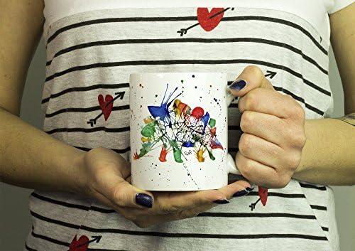 Rainbow Stegasaurus Mug by Menagerie Of Mayhem | Bright Watercolour Dino Dinosaur Stega Coffee Tea Lover