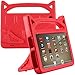 Produktbild Fcostume Für Amazon Kindle Fire HD 8 2018 der 8. Generation für Kinder Stoßfester Griffständer Softcase (rot)