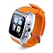 Produktbild X01 Smart Watch – Sodial (R) X01 4 GB Smart Watch Phone Android 4. 4 OS Dual Core 2 G GSM 3 G WCDMA 2100 Mhz Sports Schrittzähler Herzfrequenz Monitor GPS WIFI Wasserdicht IP67 (orange), Orange