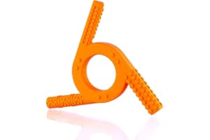 TUXEPOC Sensory Toys for Autism Children -Premium Autism Sensory Equipment - Improve Focus and Relaxation-Grade Silicone Autism Chew Toys(Orange)