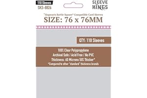 SLEEVE KINGS Lot de 110 pochettes pour cartes de qualité supérieure - Compatible avec les carrés de Poudlard (76 mm x 76 mm)