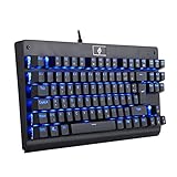 ERGONOMISCHES DESIGN; Das Gehäuse der PC-Gaming-Tastatur besteht aus einer soliden ABS Konstruktion mit mechanischen Tasten und Schaltern, die auf der Platte montiert sind und harten industriellen / Büro- / Spielbedingungen standhalten. Das Ergonomisch kompakte Tastaturdesign erlaubt ermüdungsfreies Tippen und ist platzsparend ohne das Sie auf Leistung und Komfort verzichten müssen