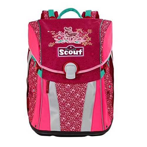 Preisvergleich Produktbild Scout Durchläufer Schulrucksack, 40 cm, Schwarz / Rot / Silber