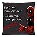 B Lyster shop America Comic Deadpool Cotton & Polyester Soft Zippered Cushion Throw Case Pillow Case Cover