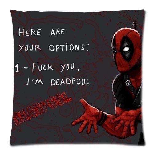 B Lyster shop America Comic Deadpool Cotton & Polyester Soft Zippered Cushion Throw Case Pillow Case Cover