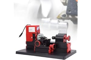 Jadpes Mini Tour motorisé Mini Tour en métal Z20002 Mini Tour en métal Outil électrique de Tour de Tournage en métal, Mini-Outils de Bricolage de Tour motorisé, Mini-Outil de Bri