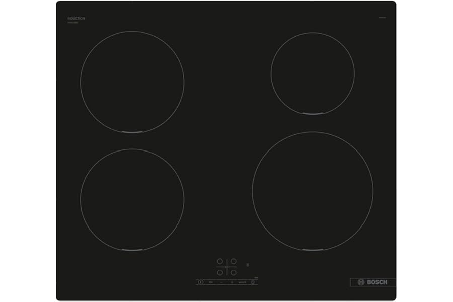Bosch PUE611BB5J Series 4, Induction Hob, PowerBoost speeds up the cooking process, TouchSelect, without profiles, Black, 60 cm