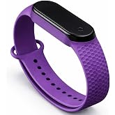 Coverzone Xiaomi Mi Band 3 4 5 6 7 ile uyumlu Saat Kayışı D&uuml;z Desenli Ent Kaliteli Xiaomi Mi Band 3 4 5 6 7 ile uyumlu Elmas 