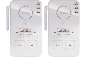 M-E GMBH m-e FS-2 V2 Funk-Gegensprechanlage Weiß | 2000m Reichweite, 99 Kanäle, Freisprechfunktion (VOX) | Kabellose Wechselsprechanlage für Büro, Zuhause und Landwirtschaft