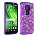 Produktbild Motorola Moto G6 Play Hülle, YYX Motorola G6 Play Schutzhülle Luxus Bling Kristall Sparkle Glitzer Pailletten Hybrid Schild Handyhülle Ultra Dünn Weiche TPU Innere + Hart PC Back Cover Stoßfest Kratzfest Silikon Bumper Handytasche für Moto G6 Play (5.7") - Lila