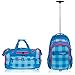 Produktbild 2 Teile MAXI SET: ELEPHANT Trolley HERO SIGNATURE Trolleyrucksack + Sporttasche GYM MATE XL (Plaid Aqua - Türkis Magenta Pink)