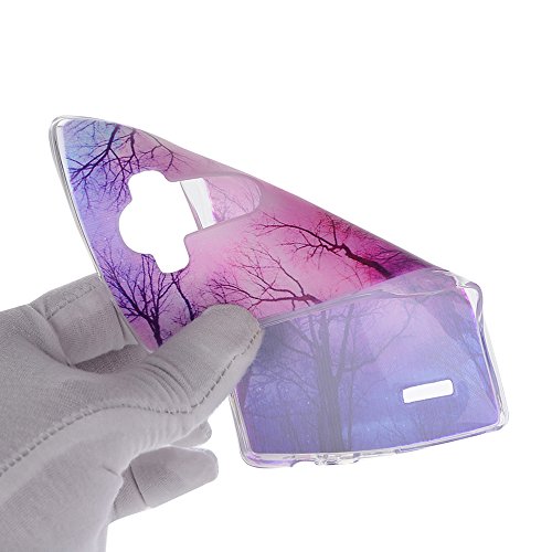 Silingsan Funda de Silicona para LG G4 Carcasa de Caucho Gel TPU Soft Slim Silicone Case Cover Funda Protectora Carcasa Ultra Delgado Funda Blanda Flexible Caja Anti Rasgu  os Anti Choque - Cielo Colorido