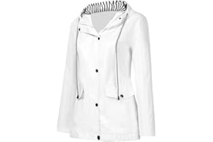 TTorju Raincoat for Women Rain Jackets Lightweight Waterproof Rain Jackets Outdoor Raincoat Windbreaker Waterproof Windproof Coat with Hood Ladies Jackets