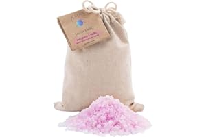 AMAS Sali da bagno RIVITALIZZANTI- MELOGRANO & MIRTILLO -100% Naturali, Vegan e Plastic Free - 100% Fatti a mano in Italia - 350g (10 utilizzi) Aromaterapia