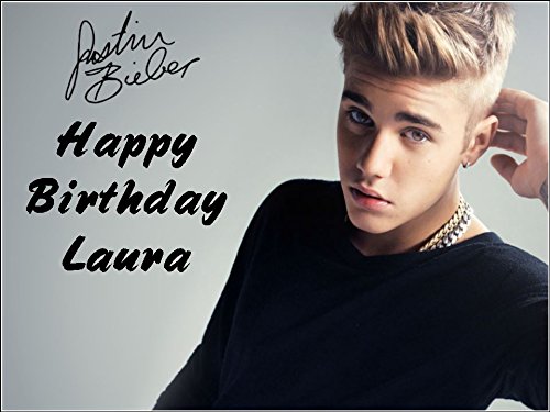 Justin Bieber Format A4 comestible personnalisable pour gâteau Bieber